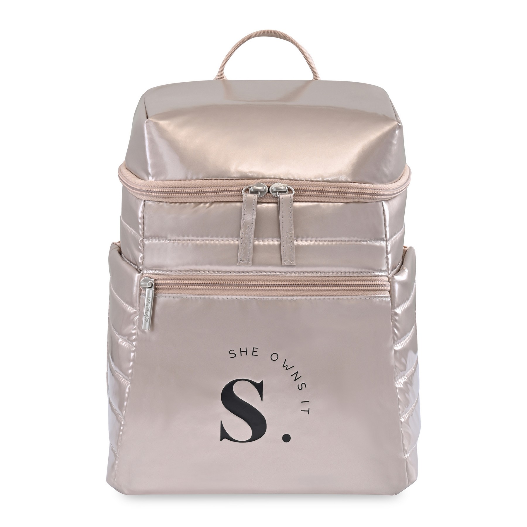 Aviana™ Metallics Mini Backpack Cooler - Champagne from geek tech branding