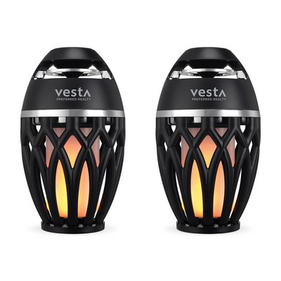 iLive Tiki & Bluetooth Speakers with LED Flame - Black